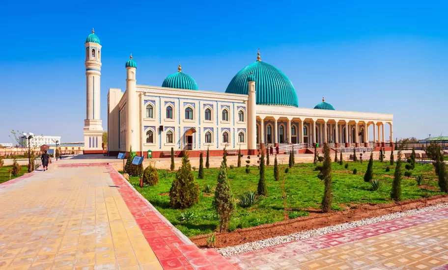 Muhammad Imam Iyshan Mosque in the centre of Nukus city, Karakalpakstan region of Uzbekistan