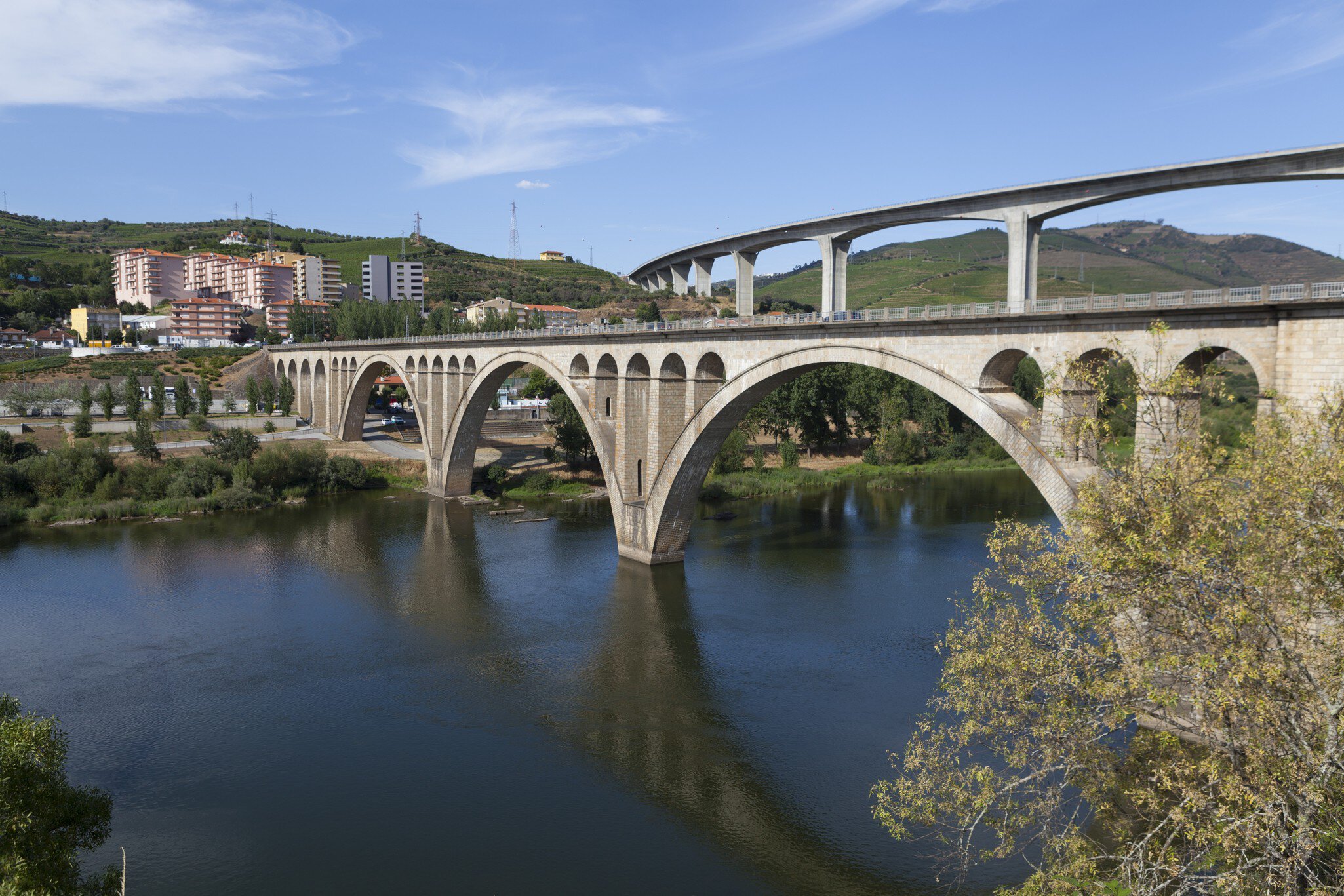 Two Bridges in Peso da Régua, Portugal