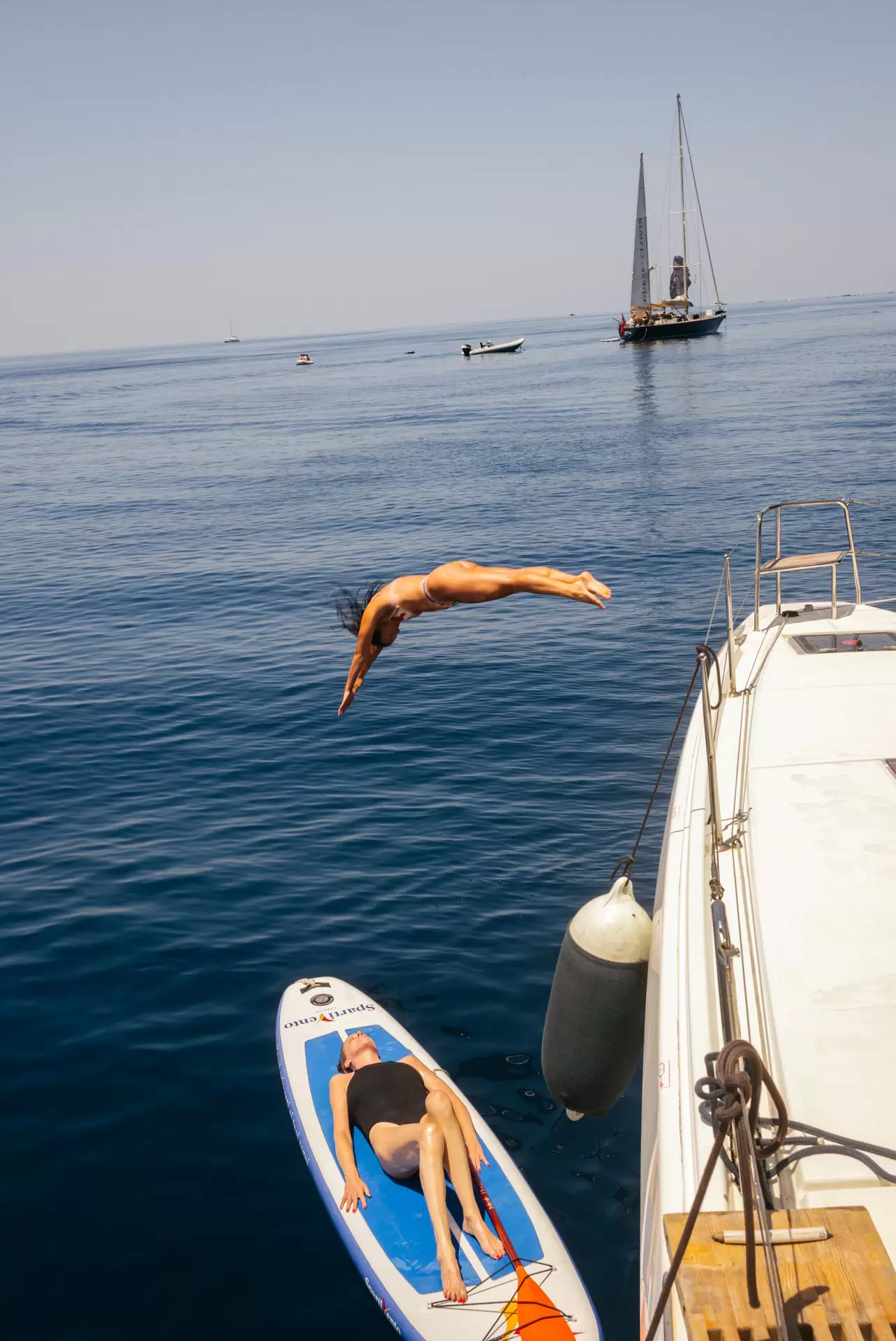 Swim break in the Tyrrhenian Sea. Dayyan Armstrong