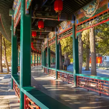 The Long Corridor at the Summer Palace in Beijing, the palace converted to a public park and opened for people in Beijing, China; Shutterstock ID 1782472232;