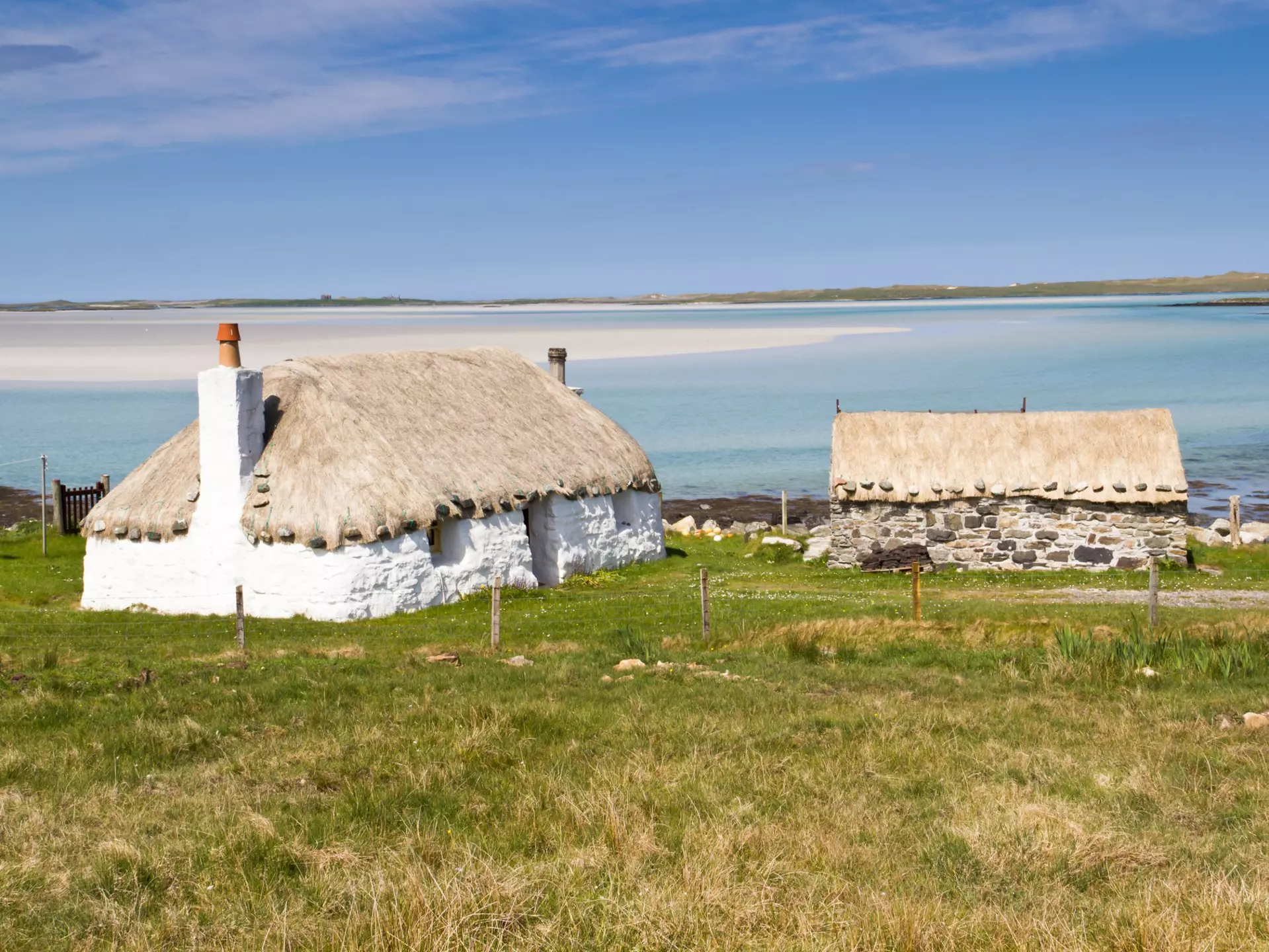 503179476
Beach; Beauty; Rock - Object; Sand; Water; Hebrides; Nature; North Uist; Scotland; Scottish Highlands; Sea; Shore; Sky; Cloud - Sky; Coastline; Color Image; Horizontal; Outdoors; Outer Hebrides; Croft; crofthouse; Island; Landscape; Photography; Tranquil Scene; Tranquility; UK;
Croft houses in Outer Hebrides