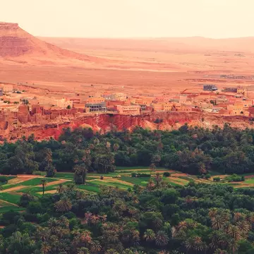 High Angle View Of Village In Ziz Valley