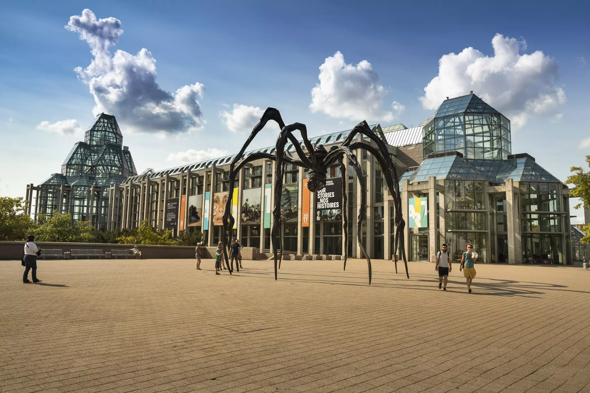 Louise Bourgeois sculpture in front of The National Gallery of Canada, Ottawa, Ontario