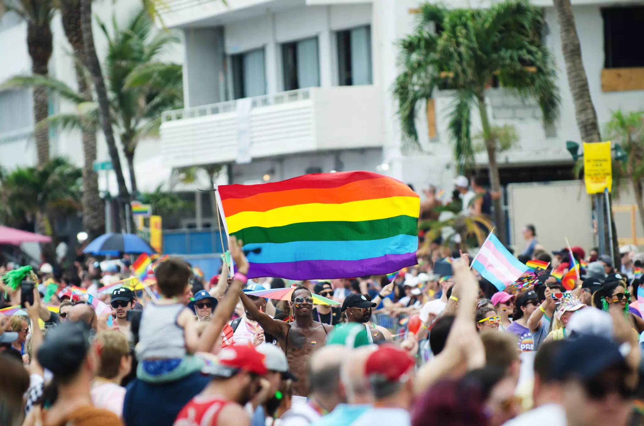 Miami Beach Pride kicks off earlier than in most other cities to avoid the start of the hurricane season © Pesky Monkey / Getty Images