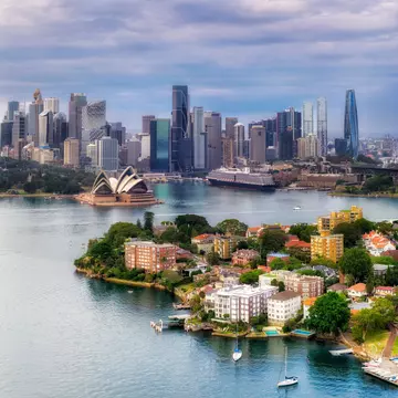 Kirribilli residential lower north shore suburb on Sydney harbour in view of Sydney city CBD waterfront landmarks aerial vertical scene., License Type: media, Download Time: 2026-05-11T18:08:08.000Z, User: LP_NZhan, Editorial: false, purchase_order: 65050 - Digital Destinations and Articles, job: App Content, client: Lonely Planet App, other: Nadine Zhan
