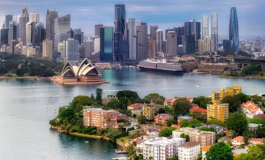 Kirribilli residential lower north shore suburb on Sydney harbour in view of Sydney city CBD waterfront landmarks aerial vertical scene., License Type: media, Download Time: 2026-05-11T18:08:08.000Z, User: LP_NZhan, Editorial: false, purchase_order: 65050 - Digital Destinations and Articles, job: App Content, client: Lonely Planet App, other: Nadine Zhan