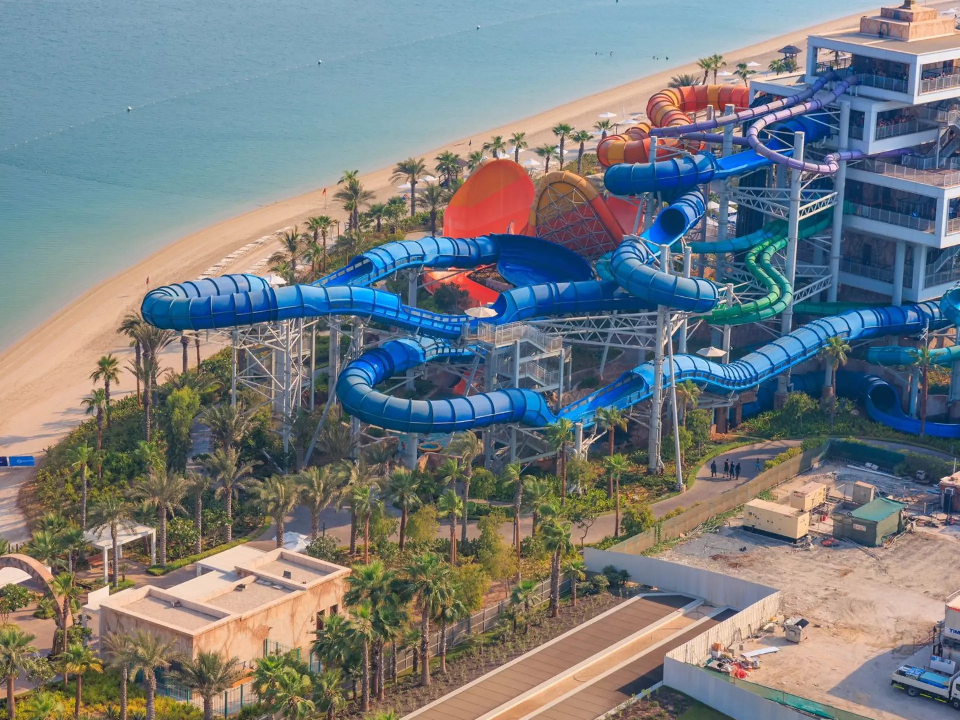 Aerial view of Palm Jumeirah in Dubai, United Arab Emirates