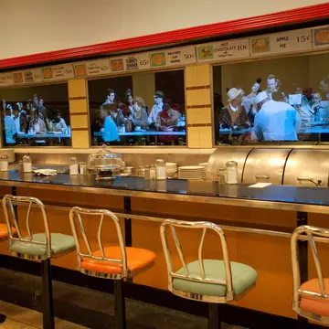 The lunch counter at Greensboro's Woolworths, site of the 1960 sit-in that launched a movement, now the International Civil Rights Center and Museum