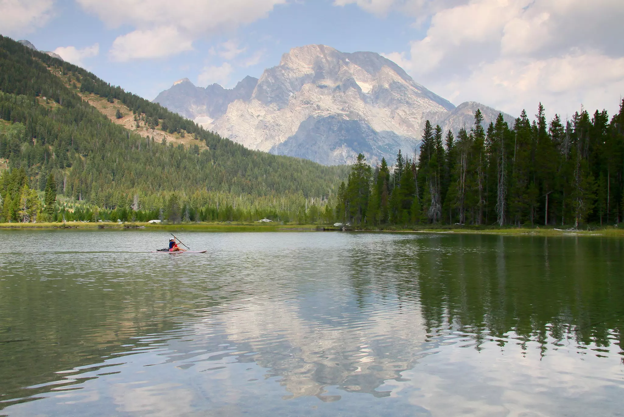 A kayaker in Wyoming