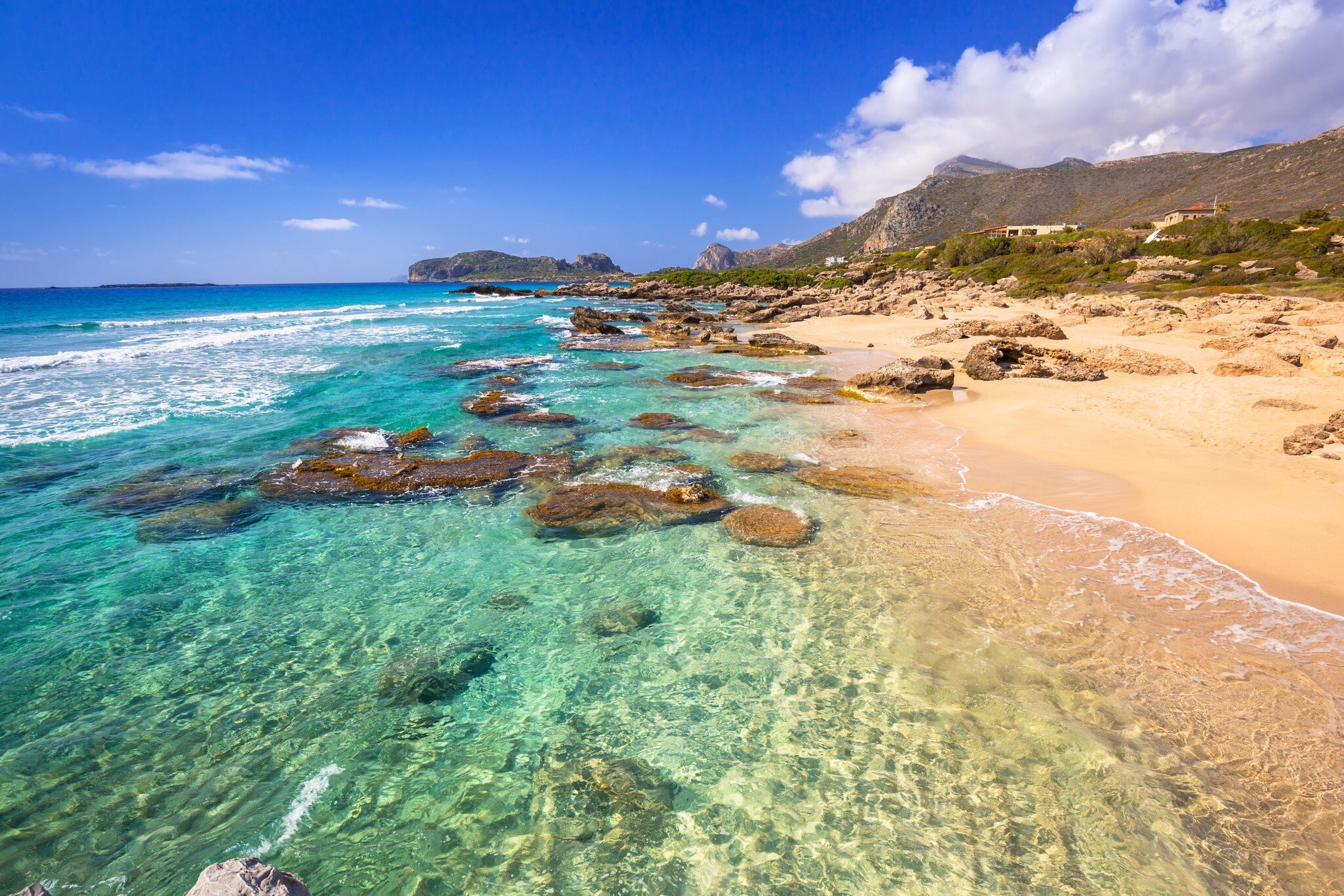 Beautiful Falassarna beach on Crete, Greece