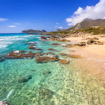 Beautiful Falassarna beach on Crete, Greece