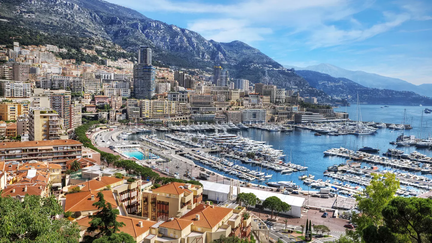 A scenic view of La Condamine and Monte Carlo