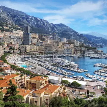 A scenic view of La Condamine and Monte Carlo