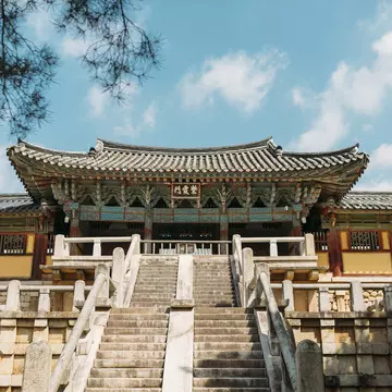 The Bulguksa temple, classified as Historic and Scenic Site No. 1 by the South Korean government
