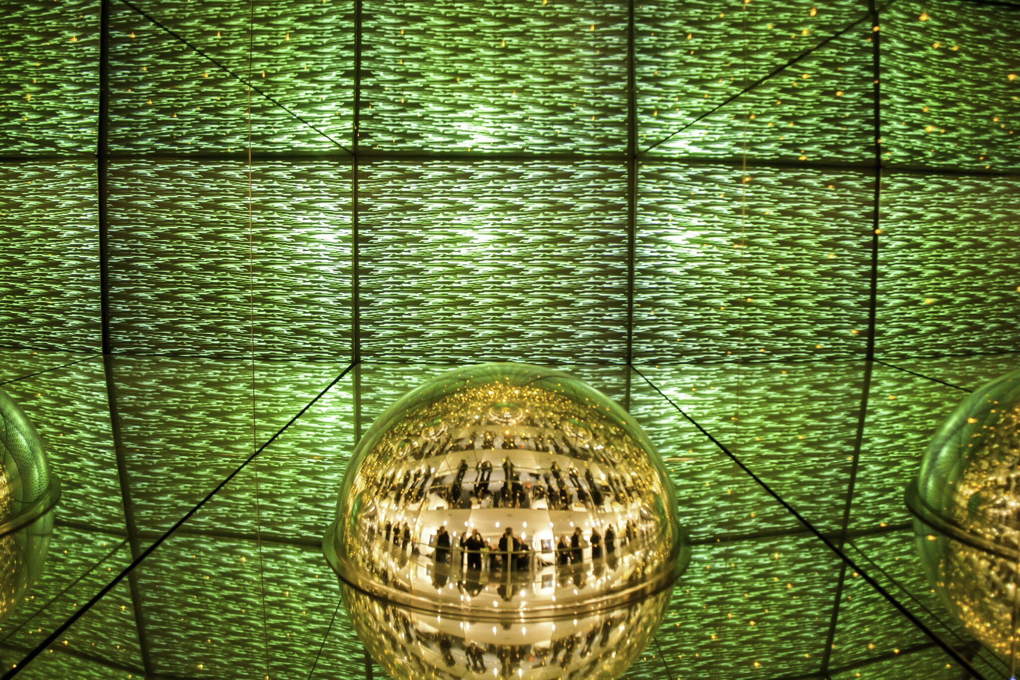 A mirror ball light display at the Camera Obscurs & World of Illusions, Edinburgh.