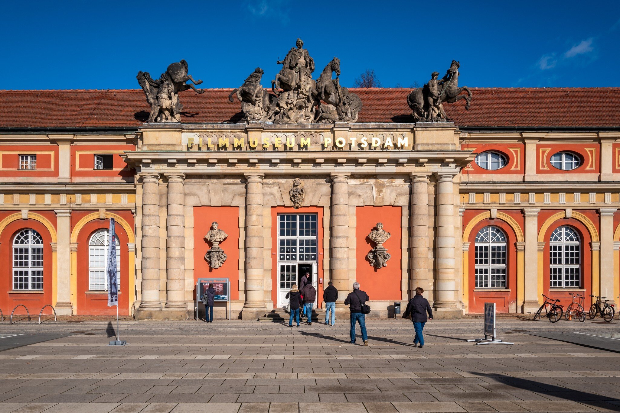 Exterior of the newly restored film museum in Potsdam, Germany.