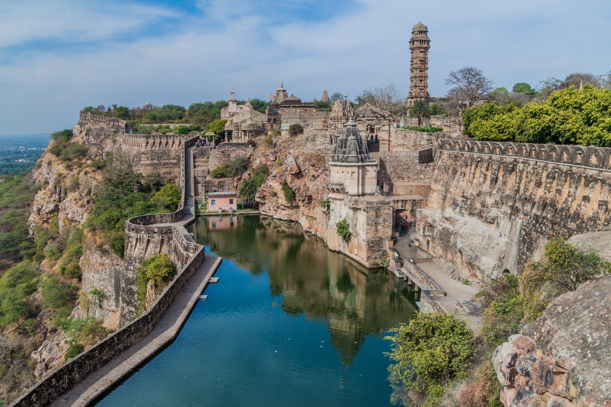 Gaumukh reservoir at Chittorgarh Fort in Chittorgarh, Rajasthan state, India