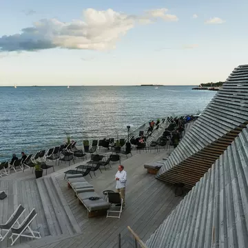 Löyly Design Sauna in Helsinki, Finland. Alexanderstock23/Shutterstock