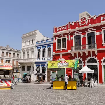 Curitiba, Paraná, Brazil - September 26, 2020 - Neighborhood known as Largo da Ordem, Complex with the oldest buildings in the city of Curitiba; Shutterstock ID 1864709392; purchase_order:56530 - Guidebooks; job:Global Publishing WIP ; client:Glob...