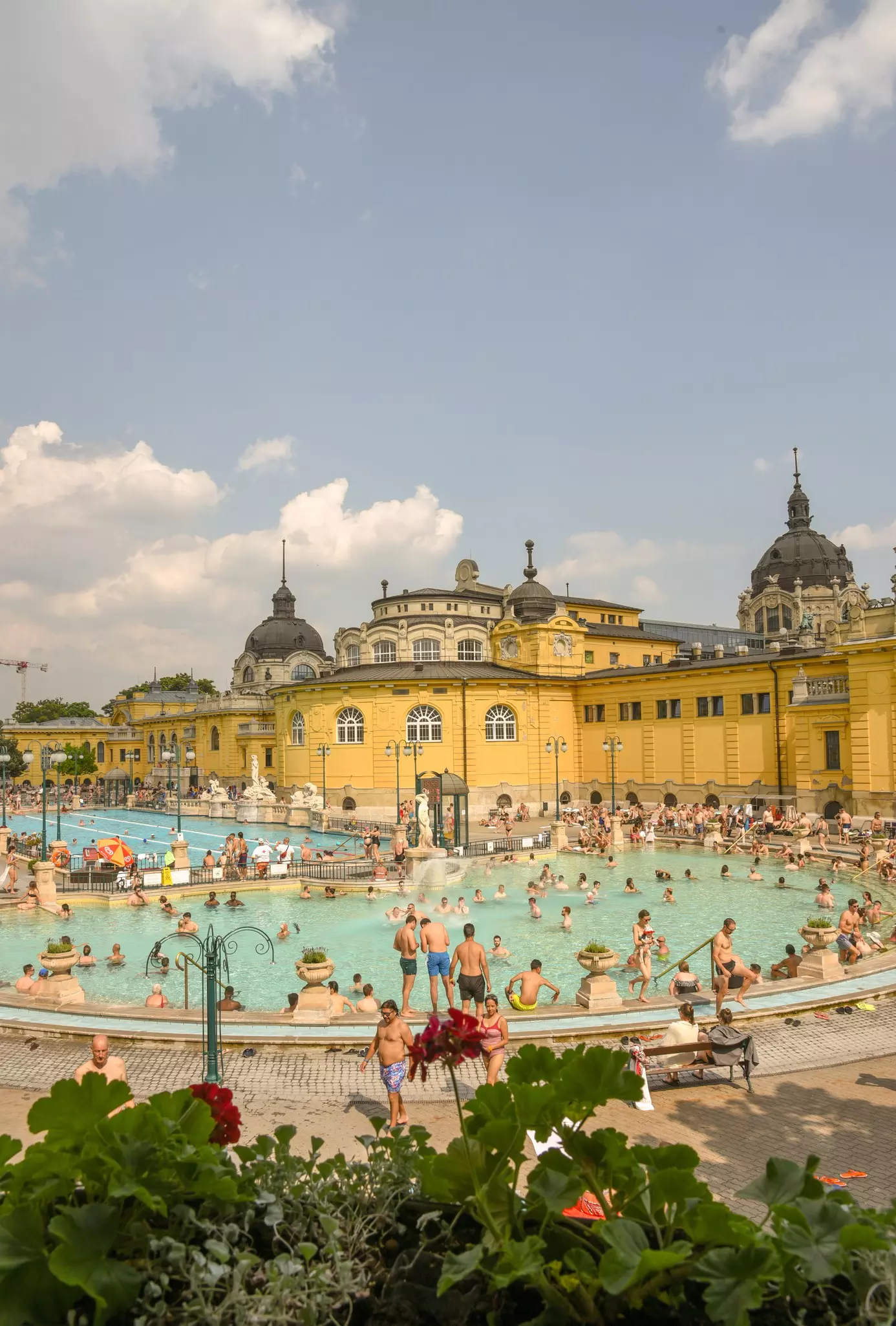 Spectacular thermal baths on a beautiful sunny day