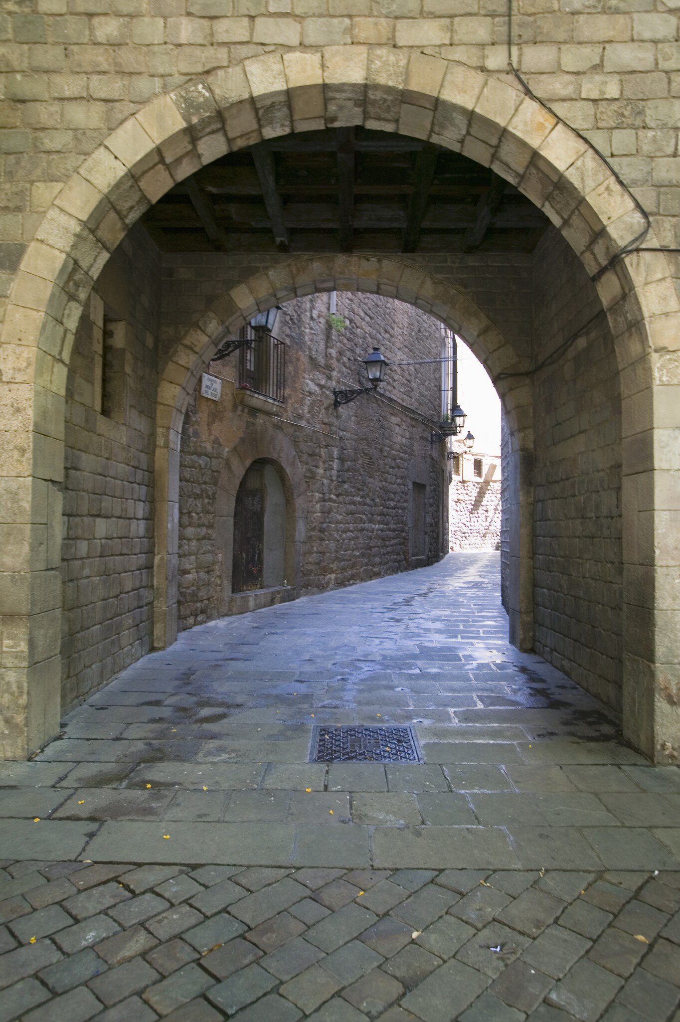 The entrance to the Barcelona Main Synagogue, one of the oldest synagogues in Europe.