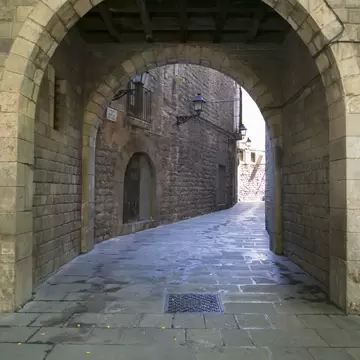 The entrance to the Barcelona Main Synagogue, one of the oldest synagogues in Europe.