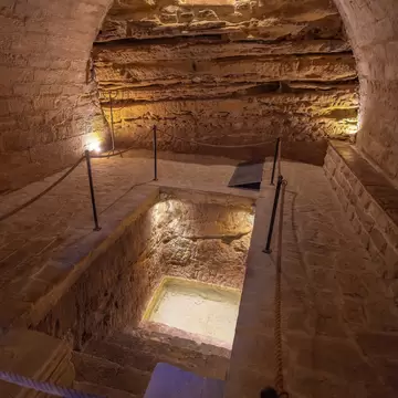 View of a ritual bath at the Sinagoga del Agua in Úbeda, Spain.