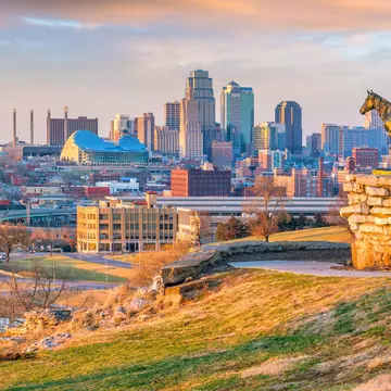 Overlooking downtown Kansas City.