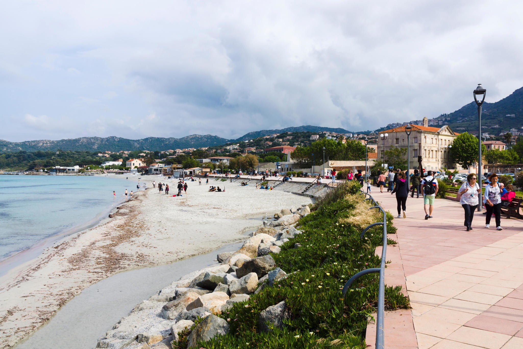 Promenade de la Marinella, L'Ile-Rousse, Corsica, France.