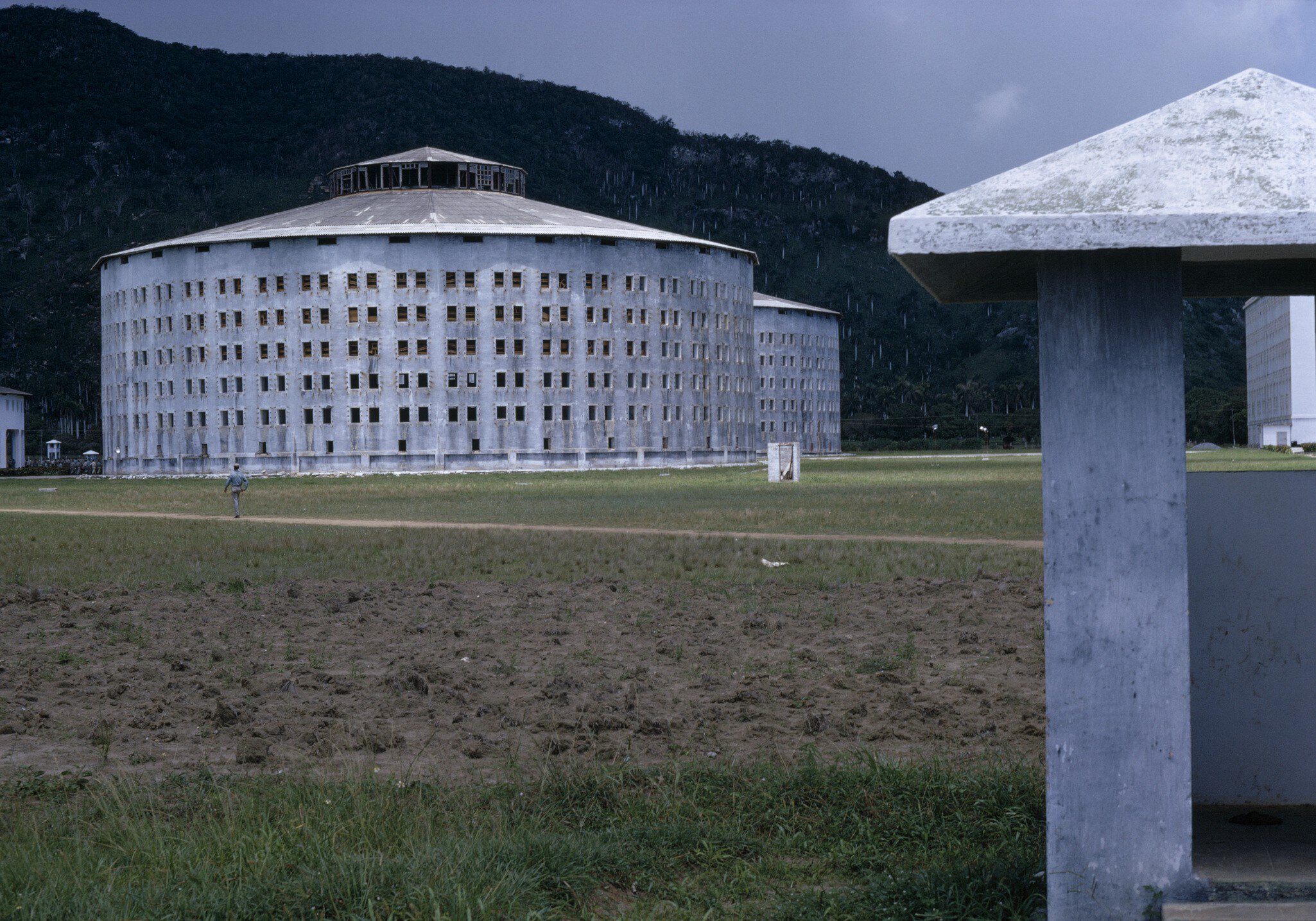 CUBA, Isla de la Juventud, Nueva Gerona.Presidio Modelo. Model Prison where Fidel Castro was held prisoner between 1953-1955 by former President of Cuba Fulgencio Batista. Panopticon five story circular buildings  ..©Brian Moser / Eye Ubiquitous /...