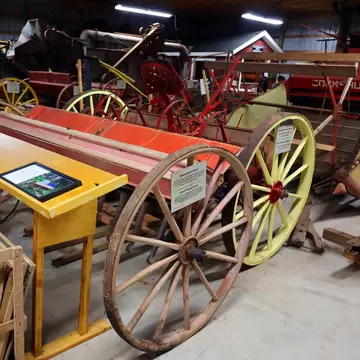 View of old tools at the Canadian Potato Museum on Prince Edward Island.