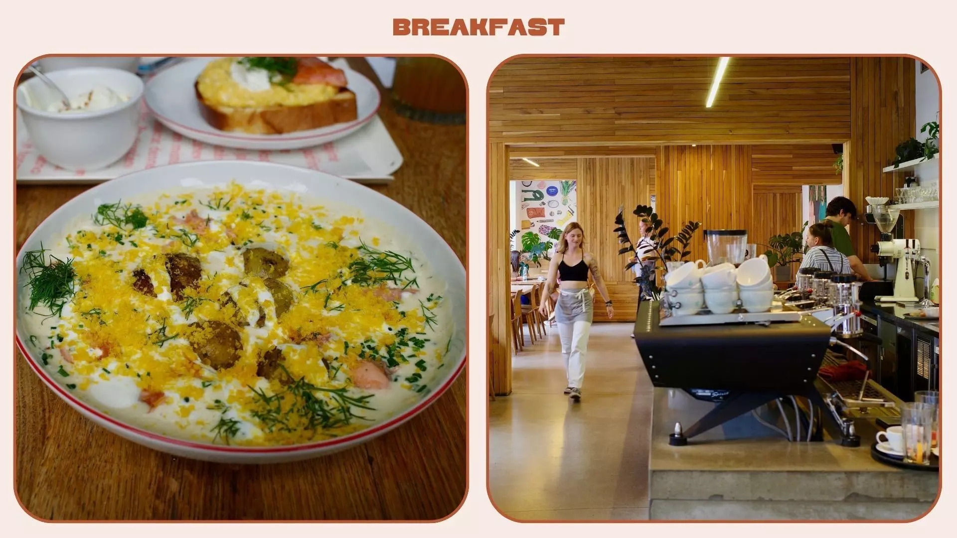 Two images: Eska's signature dish