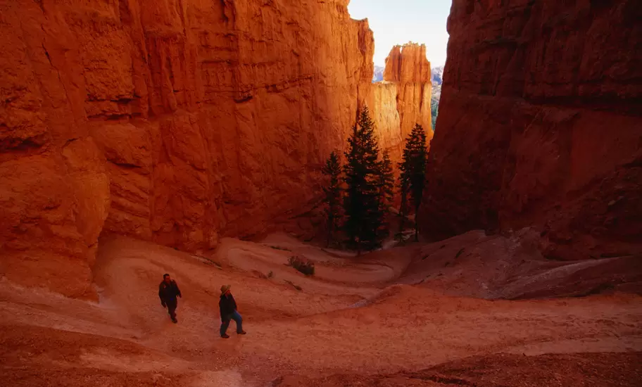 Walking the Bryce Canyon Trail.