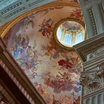 Frescoes on the cupola of the San Lorenzo Basilica in Florence, Italy.