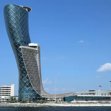 Skyscraper The Capital Gate in January 2015 in Abu Dhabi. United Arab Emirates, License Type: media, Download Time: 2026-08-03T21:45:06.000Z, User: LP_NZhan, Editorial: true, purchase_order: 65050 - Digital Destinations and Articles, job: App Content, client: Lonely Planet app, other: Nadine Zhan