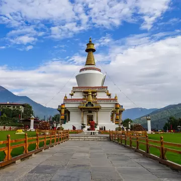 The National Memorial Chorten stupa in Thimphu, Bhutan