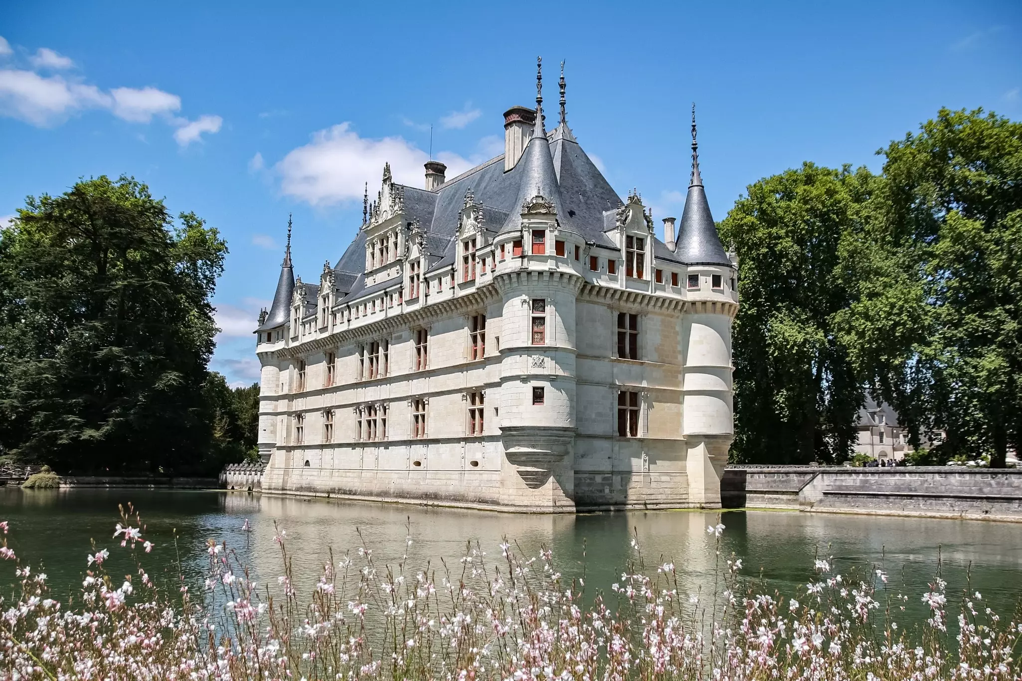 Exterior view of Château d'Azay-le-Rideau.