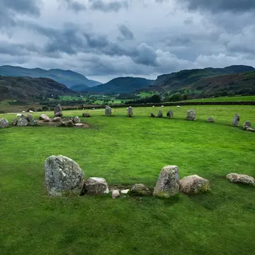 Castlerigg stone circle near Keswick in the English Lake District.