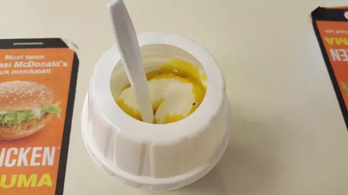 A durian-flavor McFlurry from McDonalds in Kuala Lumpur