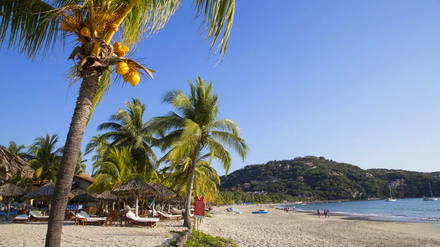 Beach of Playa La Ropa, Zihuatanejo, Guerrero, Mexico.