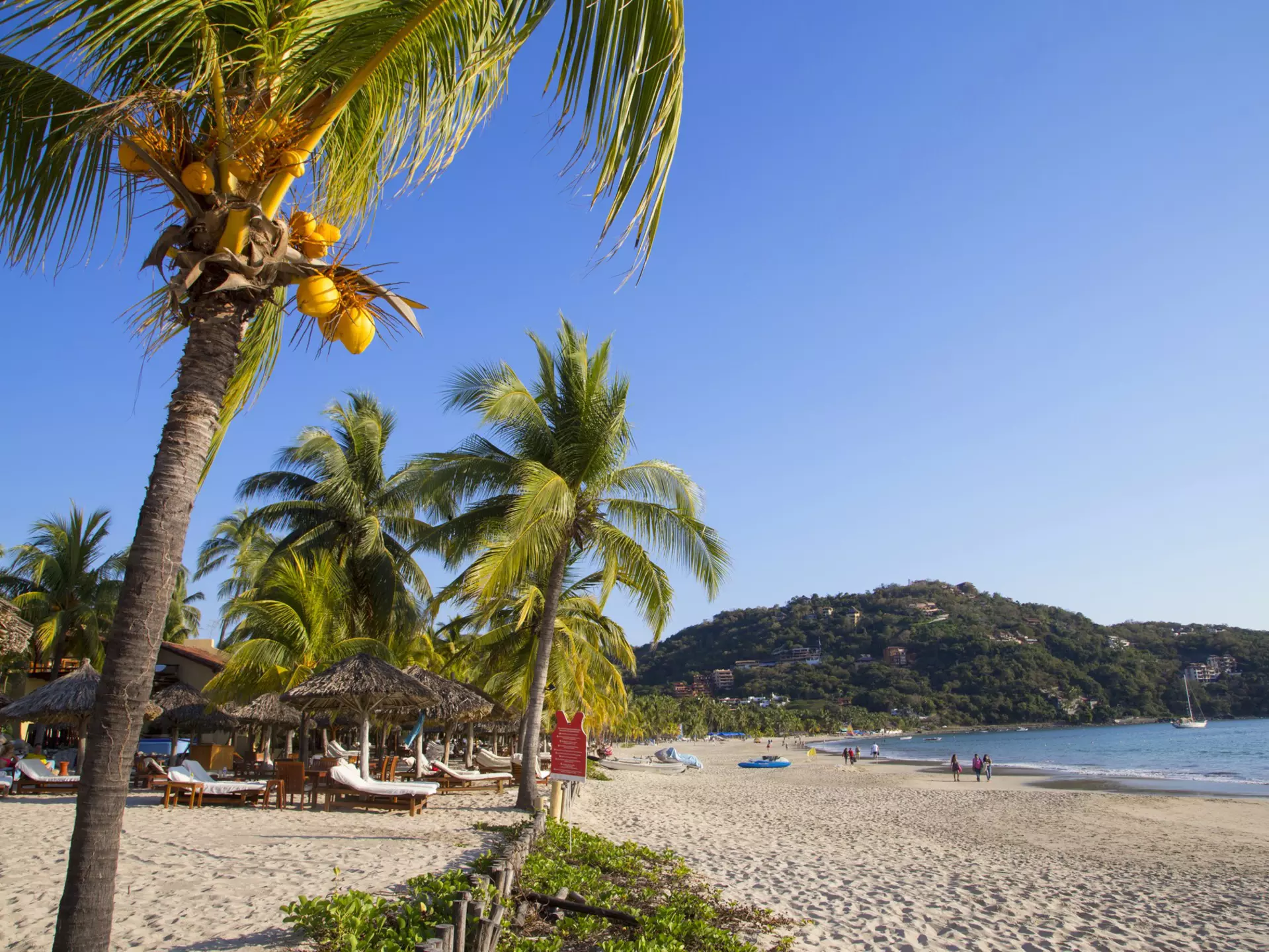 Beach of Playa La Ropa, Zihuatanejo, Guerrero, Mexico.