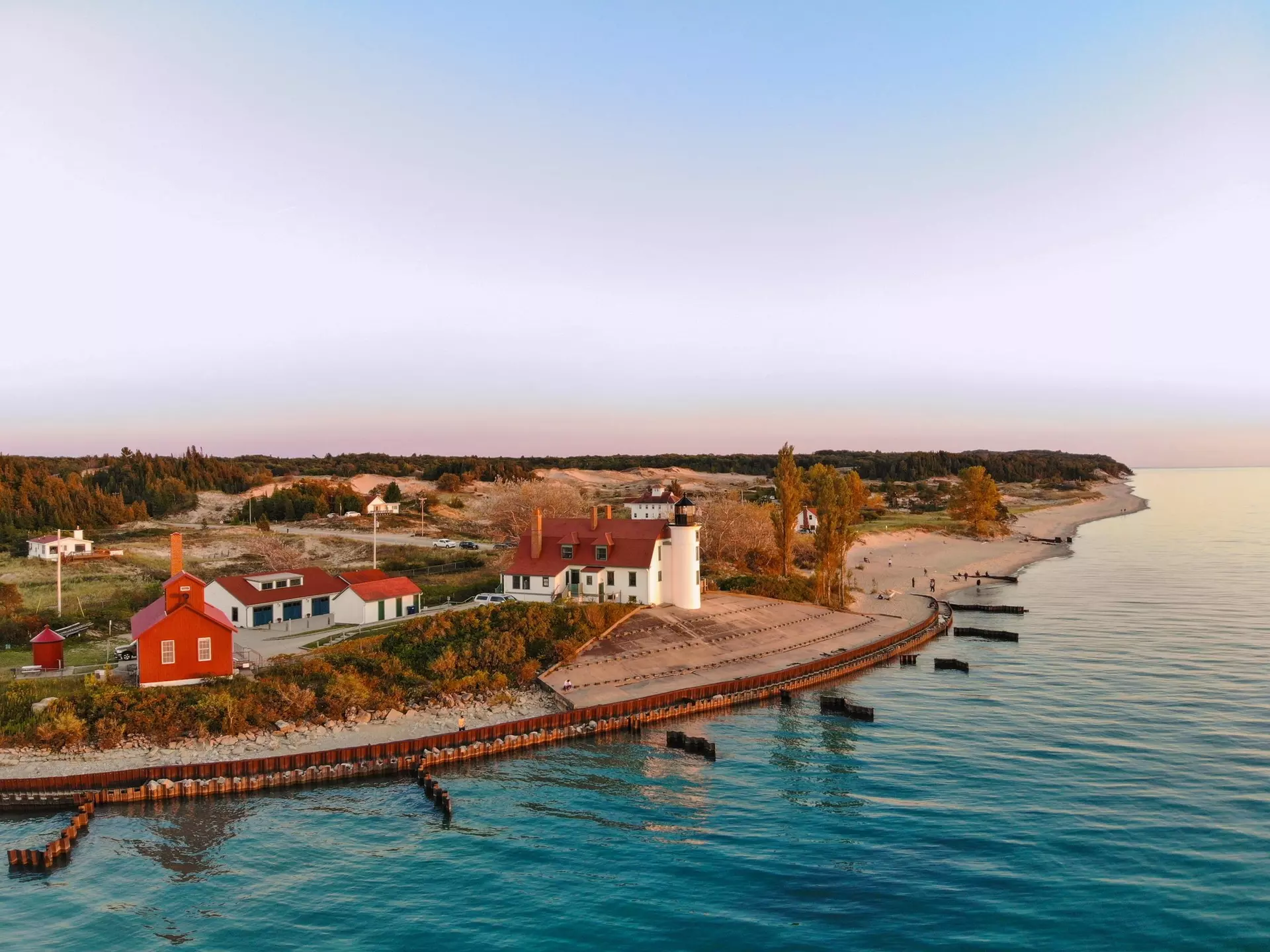 Sunset over Point Betsie Lighthouse in Frankfort. Kelly McGovern/Shutterstock