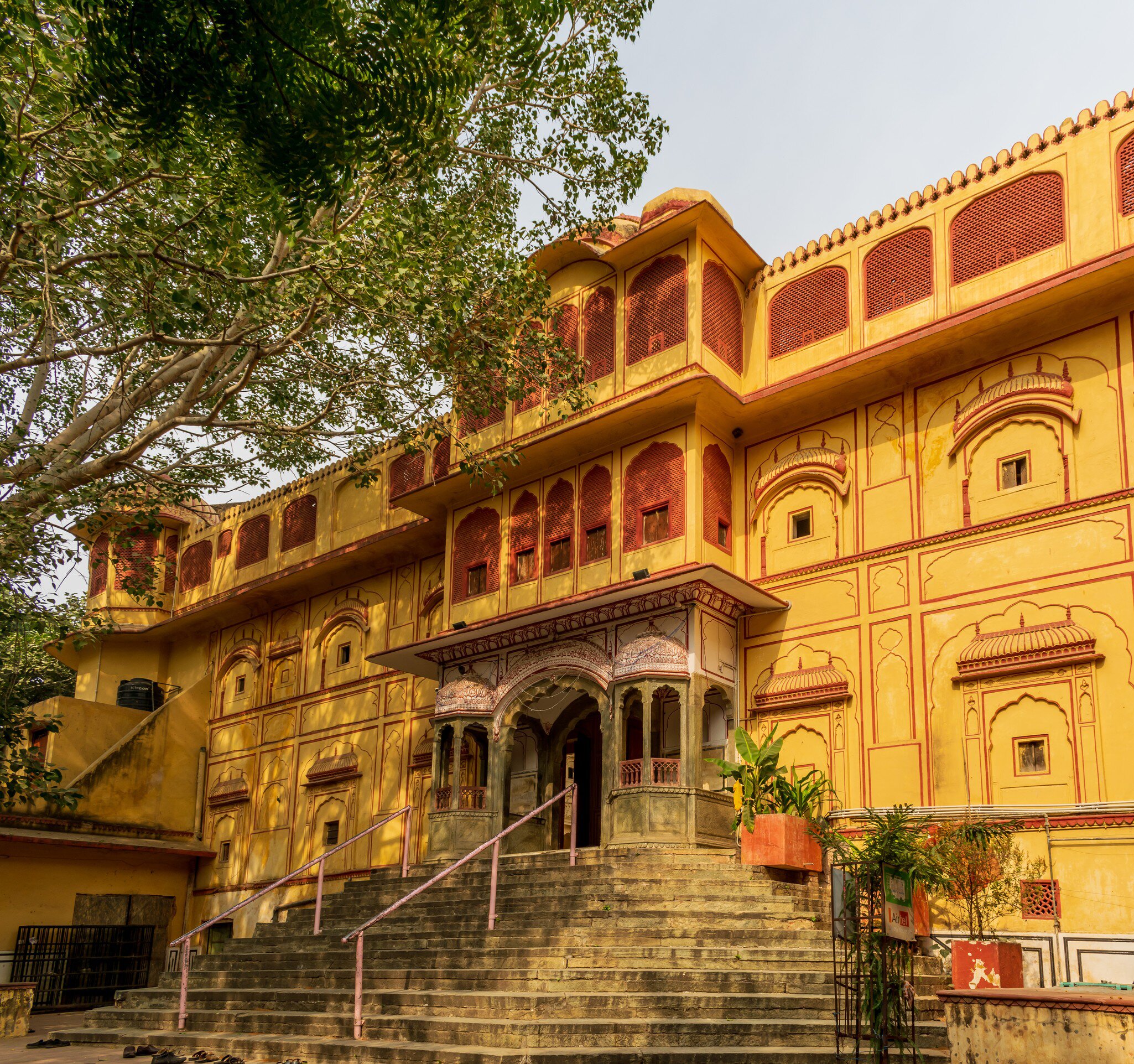 Steps of the Govind Dev Ji Temple, Jaipur, Rajasthan, India.