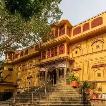 Steps of the Govind Dev Ji Temple, Jaipur, Rajasthan, India.