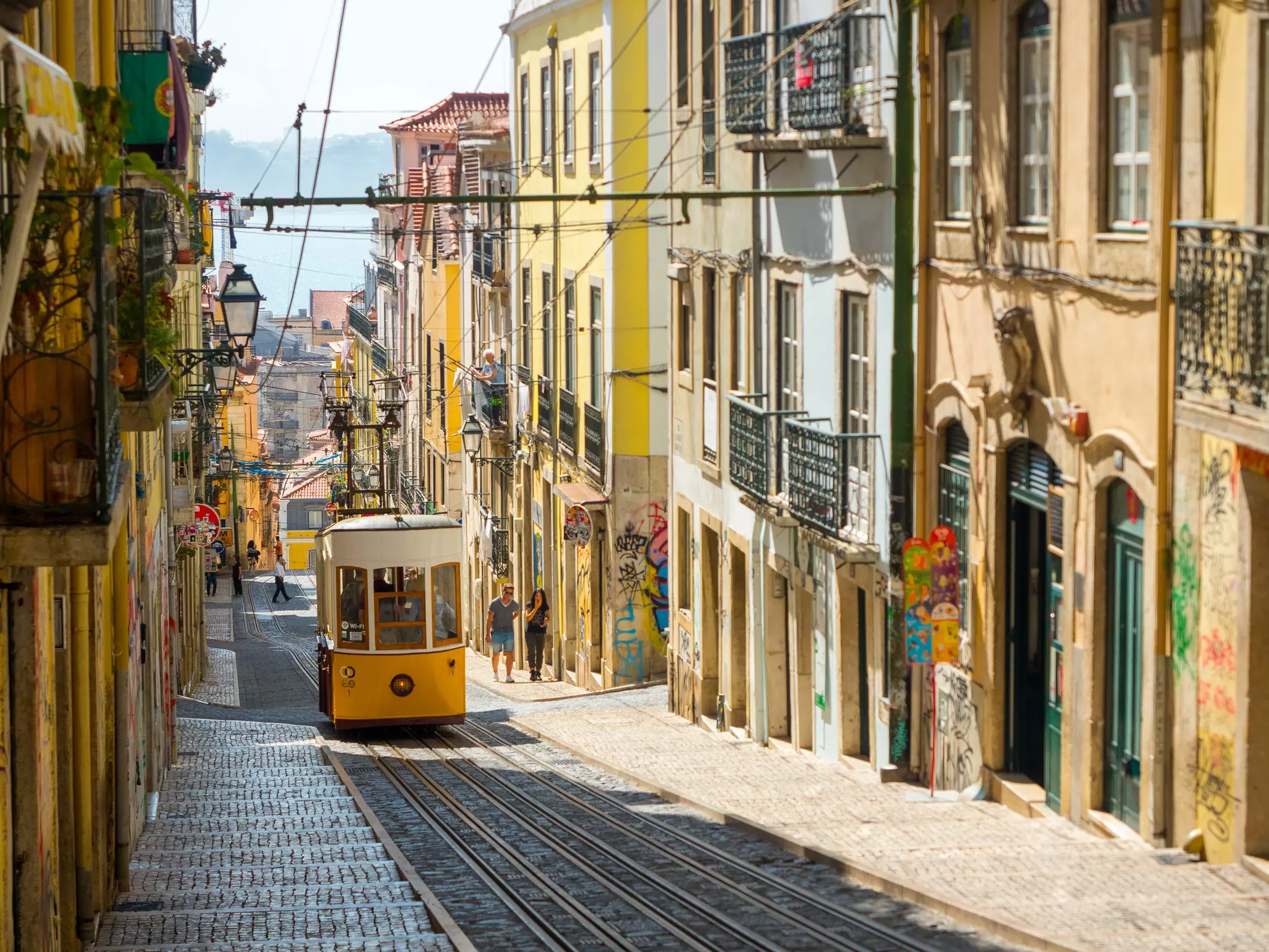 The funicular in Bica, Lisbon, in September. silverfox999/Shutterstock