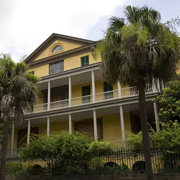 Historic Aiken-Rhett House in Charleston, South Carolina, built in 1820.  Listed on the National Register of Historic Places; Shutterstock ID 35718838;