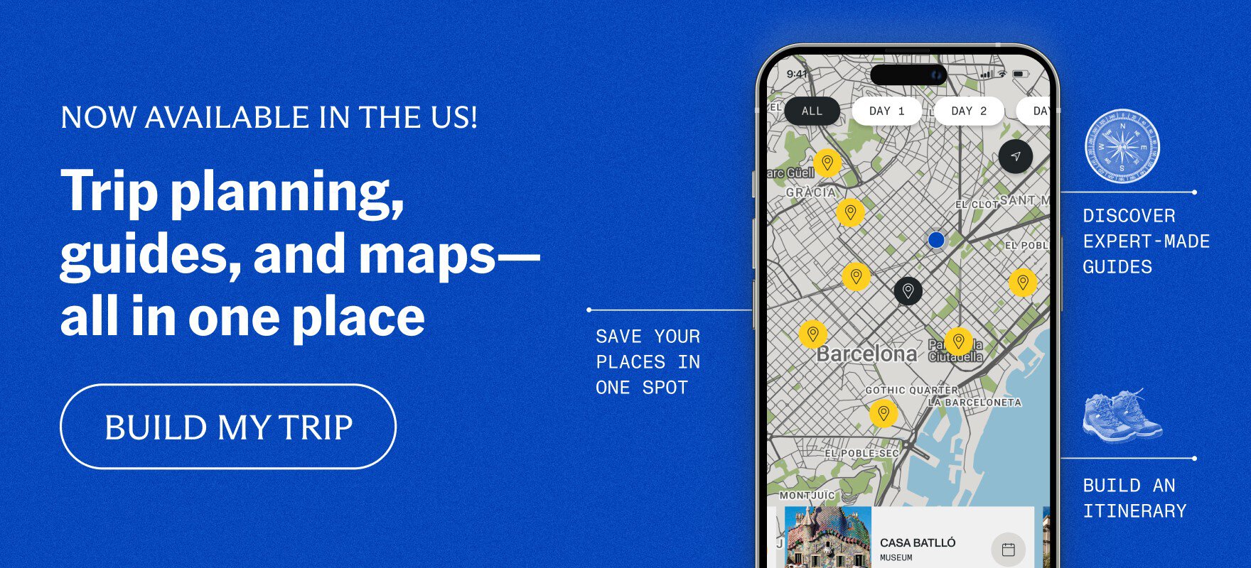 Trip planning, guides and maps–all in one place