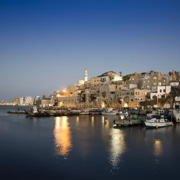 Waterfront at Old City of Jaffa.
old city, Israel, Jaffa, Jaffa port, Old City, port, harbour, boats, reflection, water, city, village, horizon, outdoors, buildings