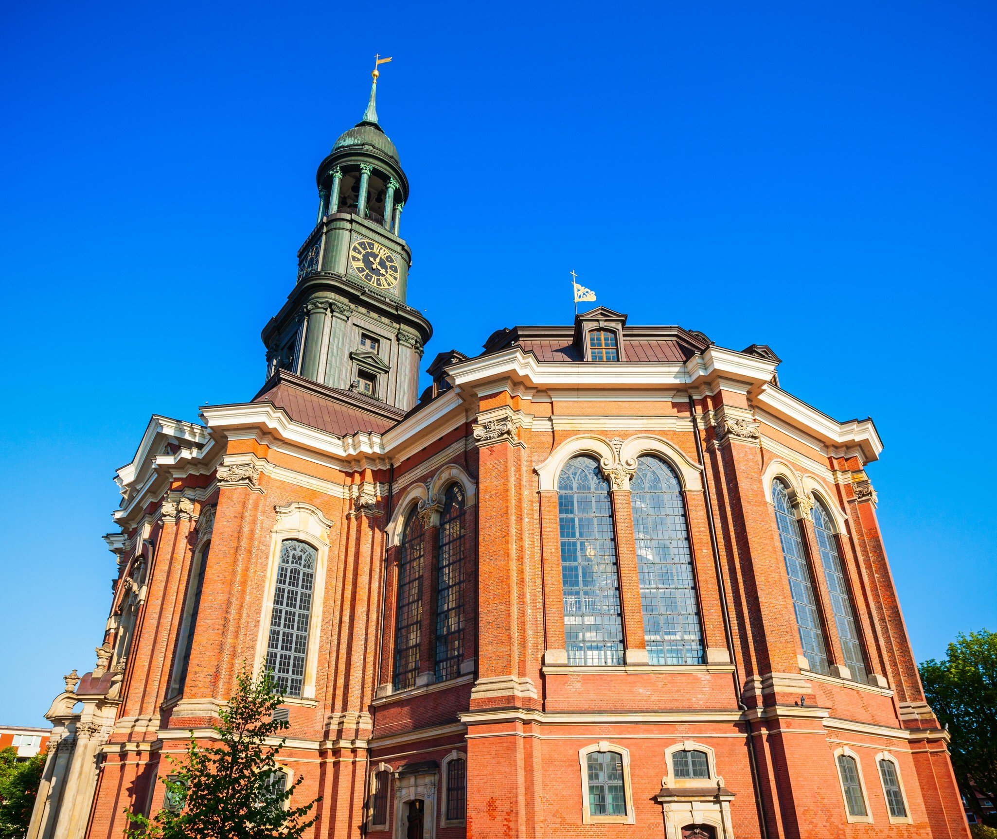 St. Michael Church is the most famous Lutheran church in Hamburg, Germany.