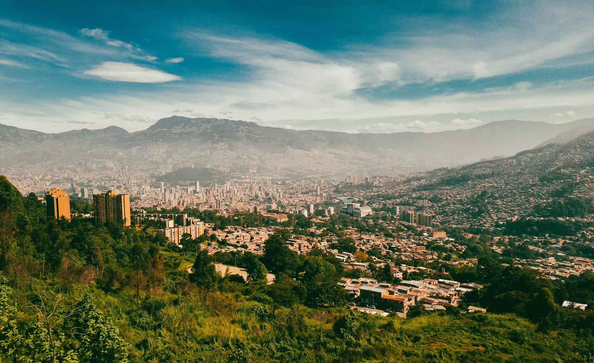 A ladscape view of Medellín, Colombia.